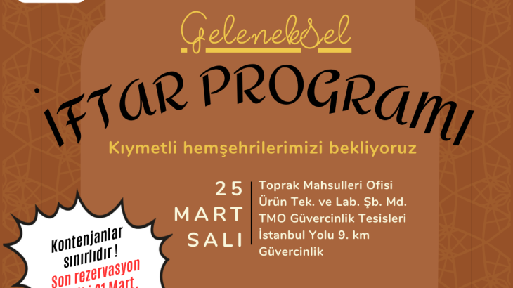 Geleneksel Büyük İftar Programı